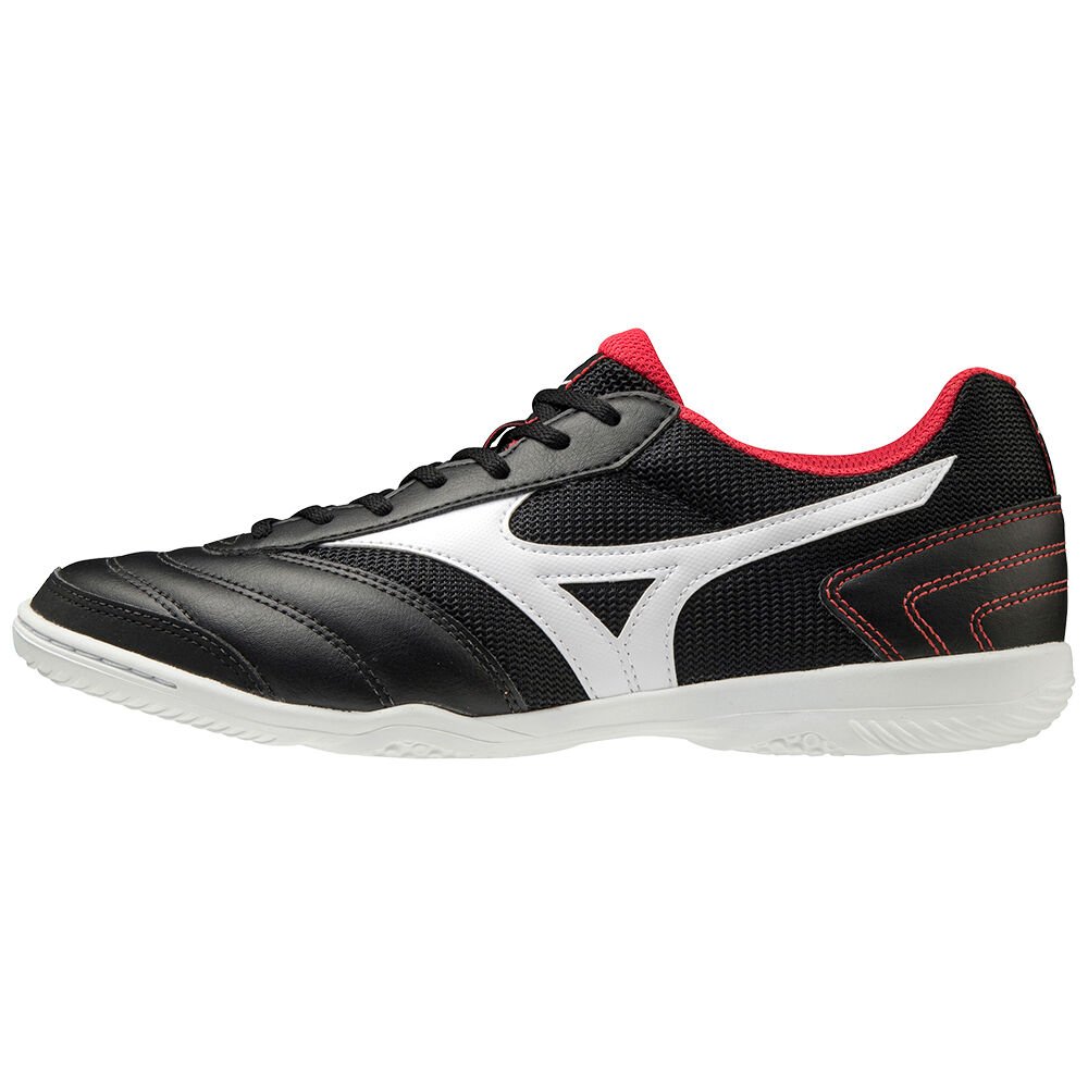 Chuteiras Mizuno MRL Sala Club IN - Mulher - Pretas/Prateadas/Vermelhas - EVJAZ4723